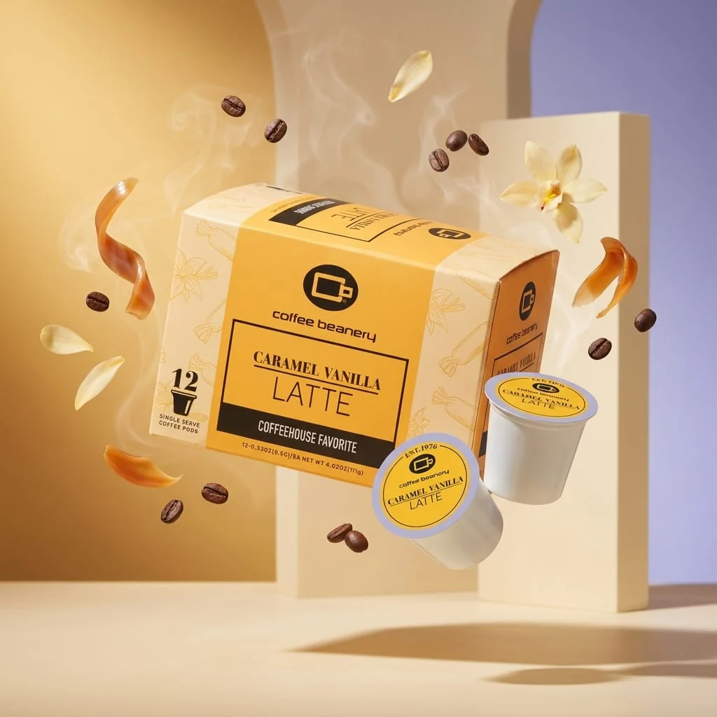 Caramel Vanilla Latte Flavored Coffee Pods - Image 8