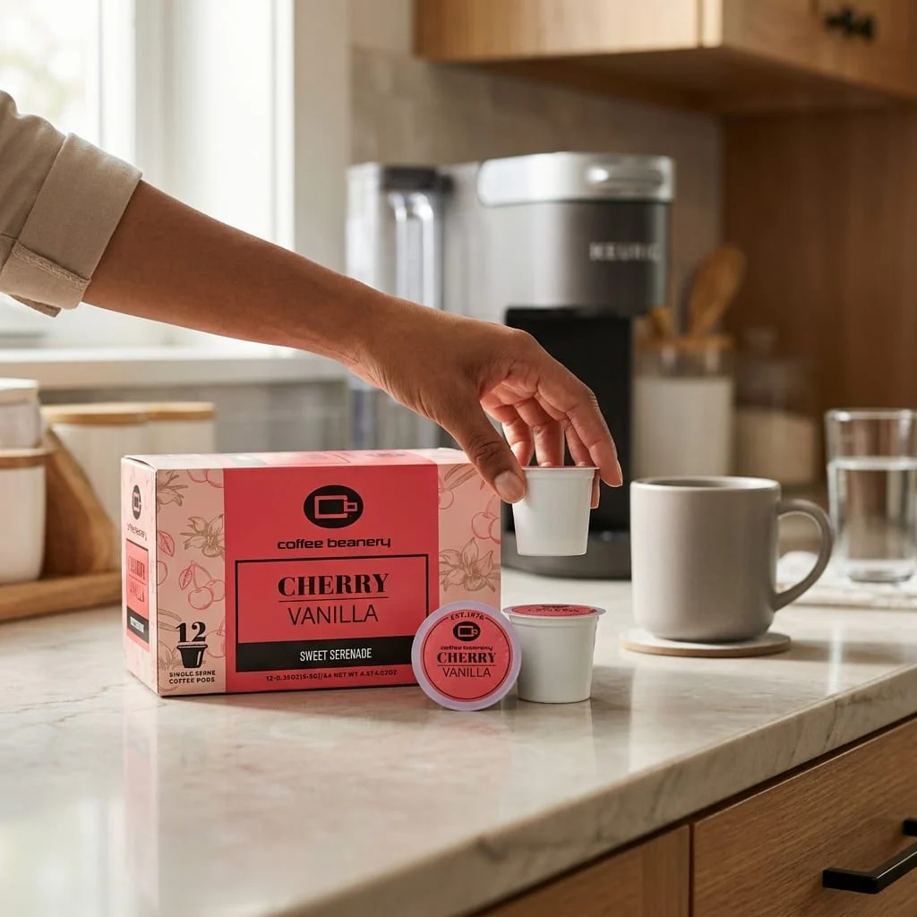 Cherry Vanilla Flavored Coffee Pods - Image 6