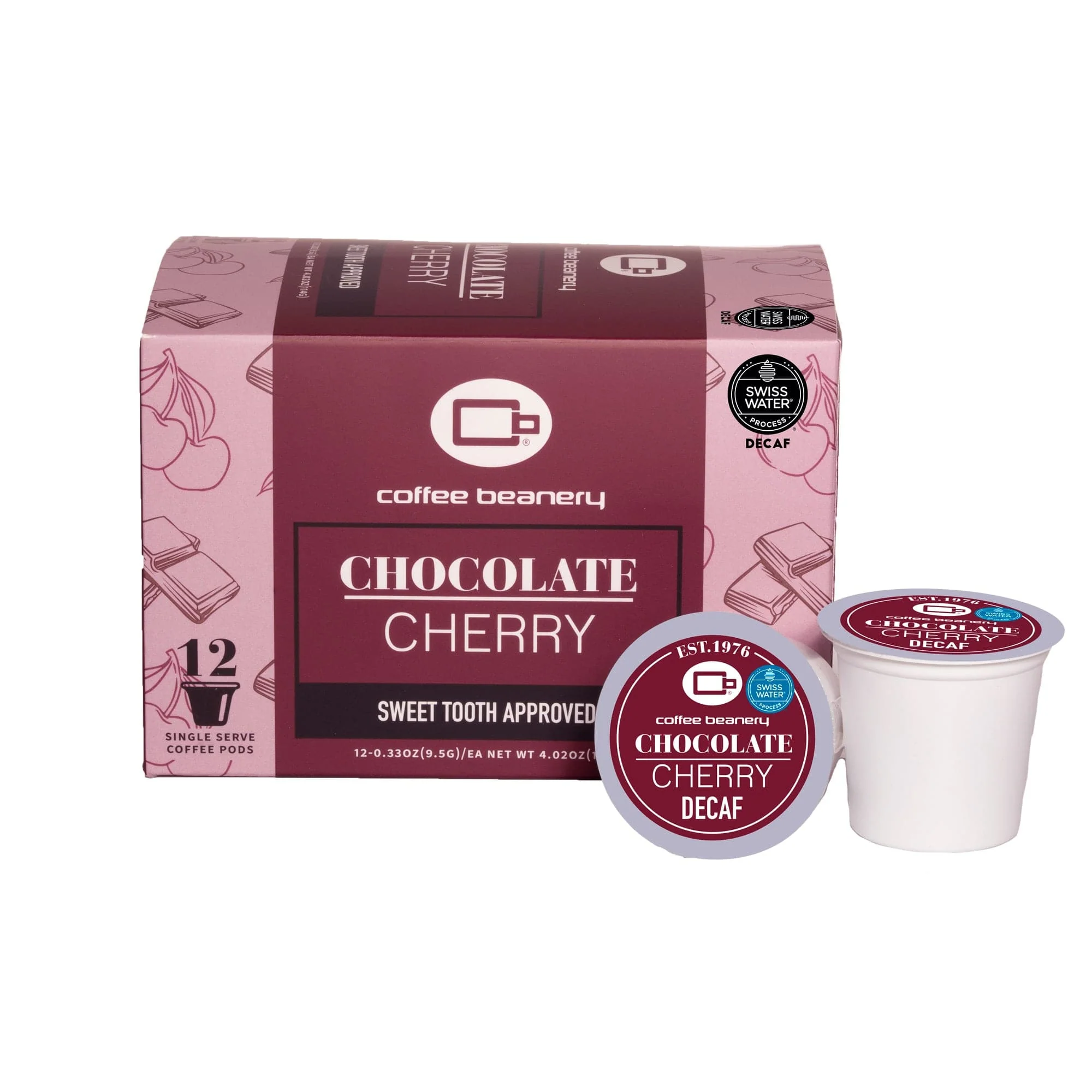 Chocolate Cherry Decaf Flavored Coffee Pods