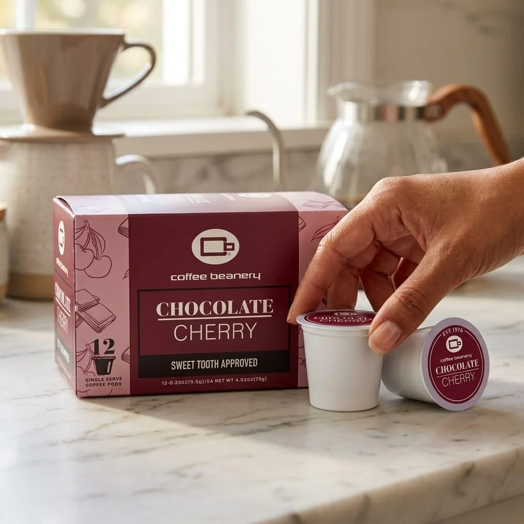 Chocolate Cherry Flavored Coffee Pods - Image 7