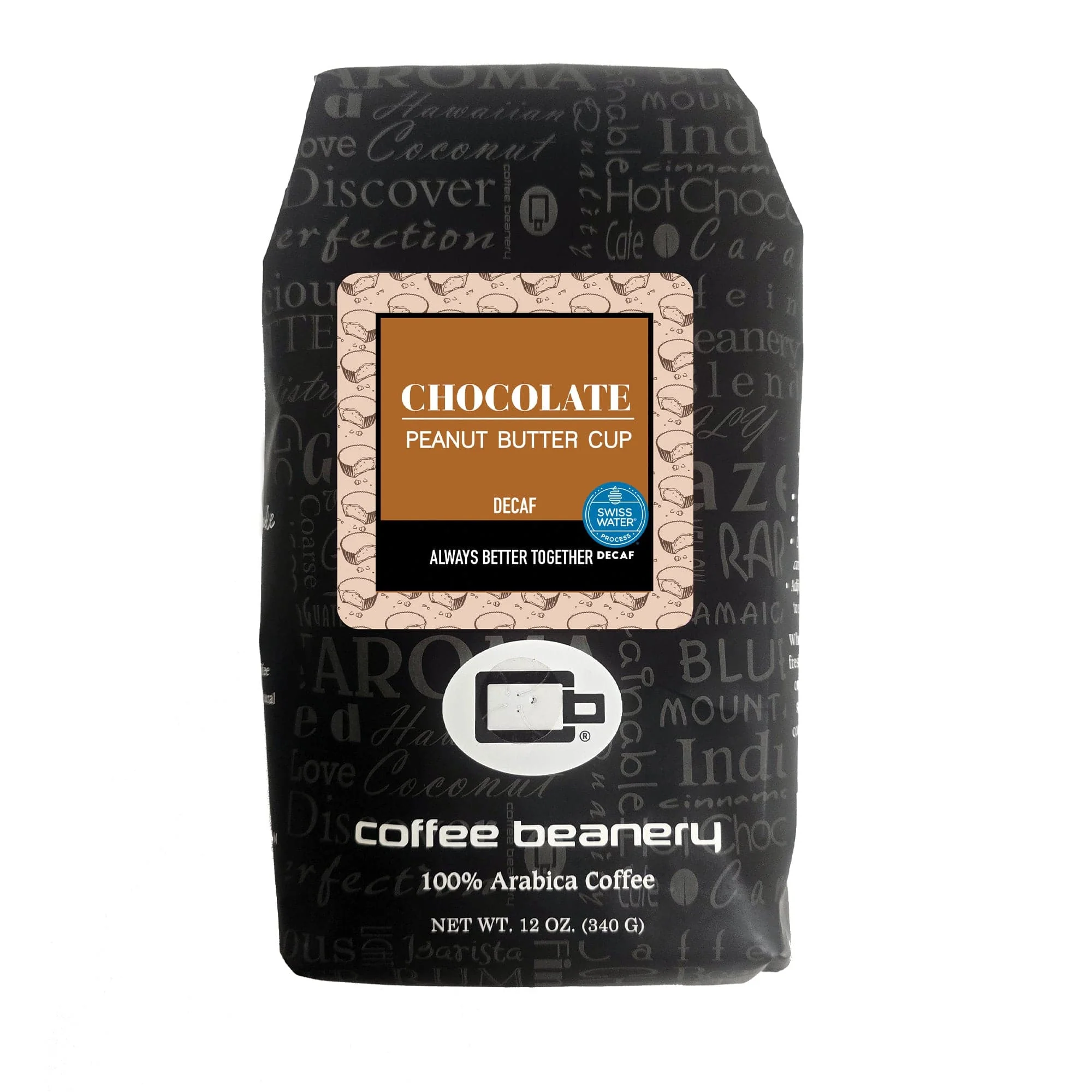 Chocolate Peanut Butter Cup Flavored Swiss Water Process Decaf Coffee