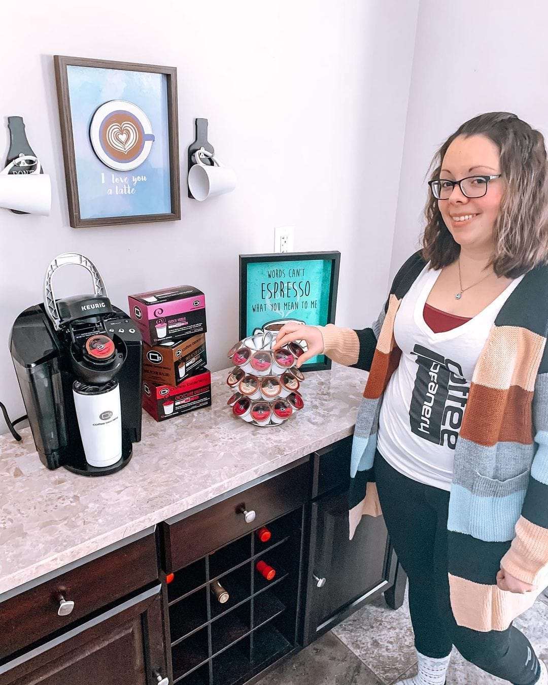 Dark Chocolate Almond Flavored Decaf Coffee Pods - Image 6