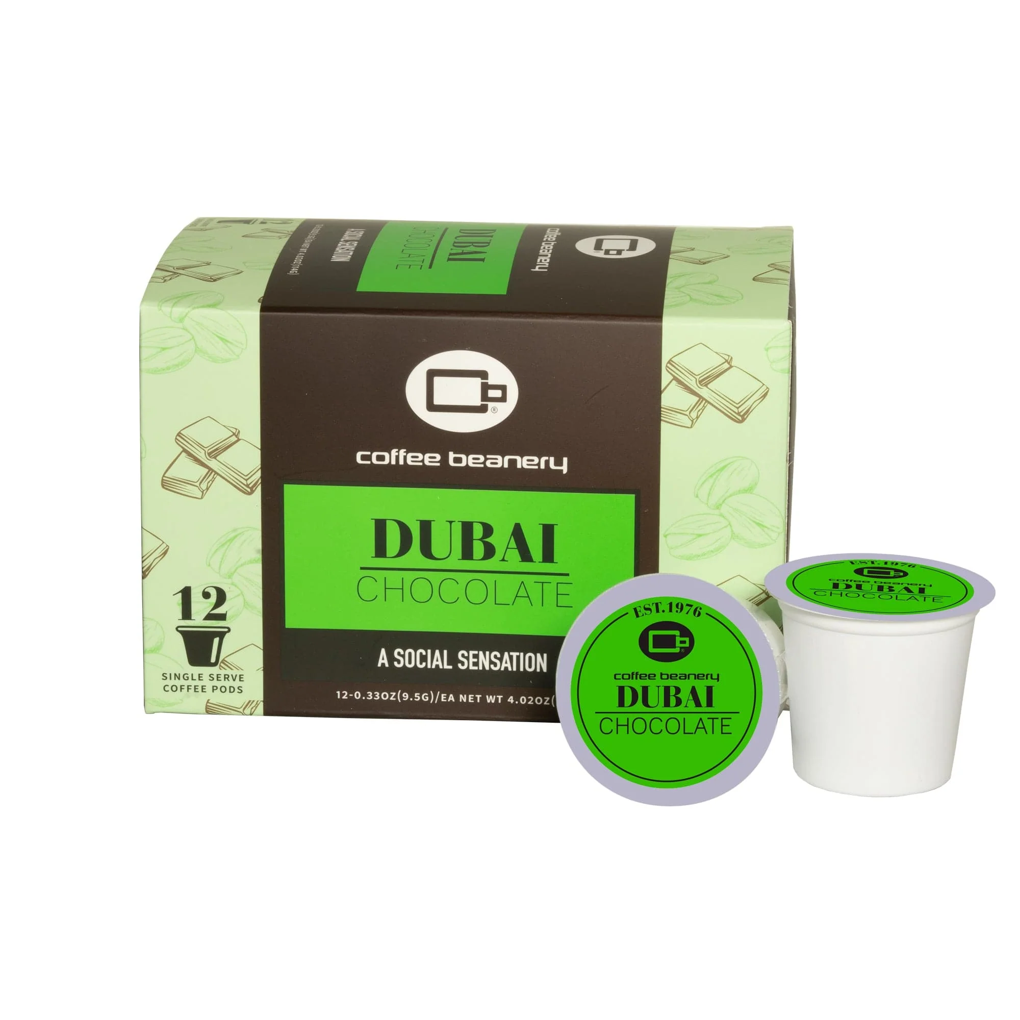 Dubai Chocolate Flavored Coffee Pods