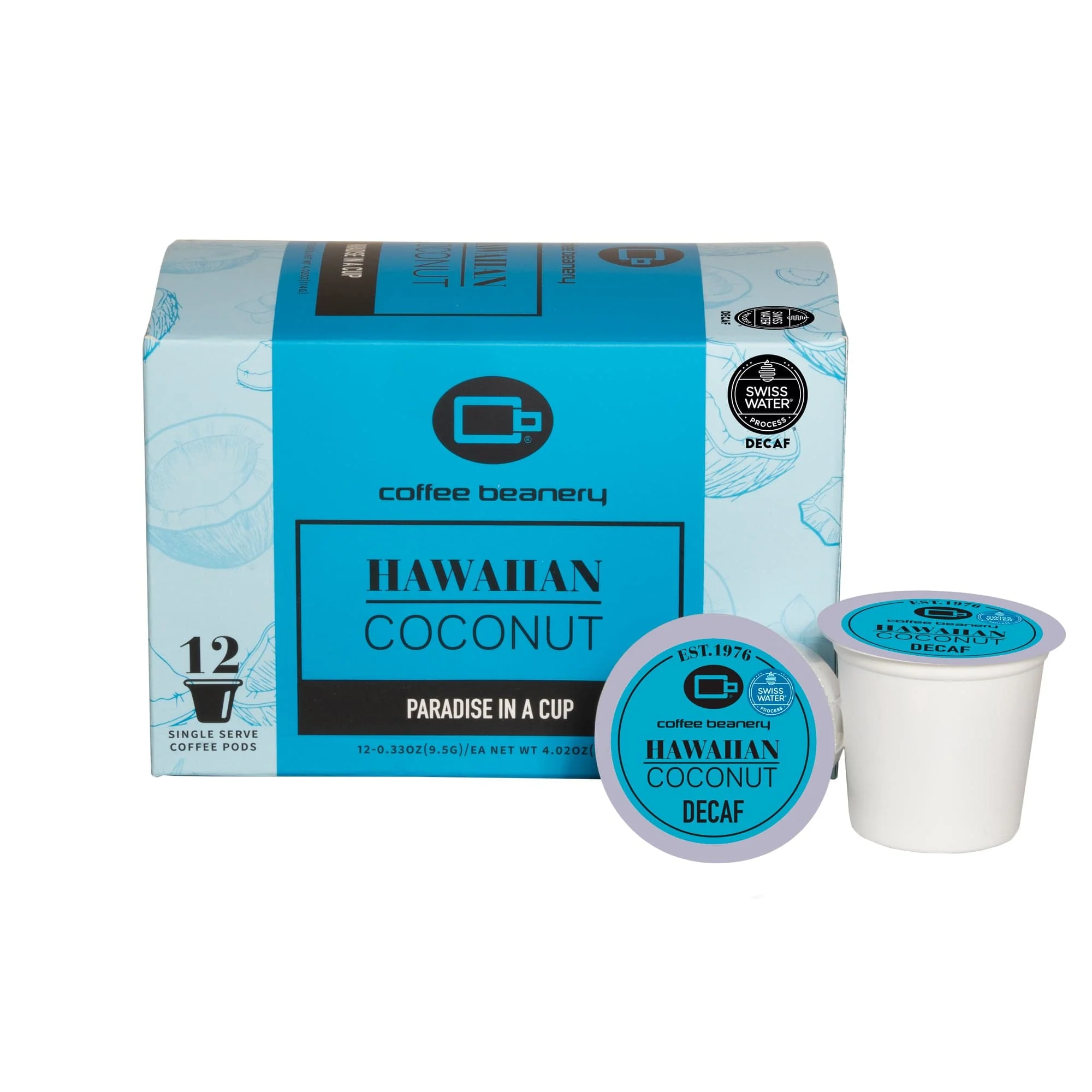 Hawaiian Coconut Decaf Flavored Coffee Pods