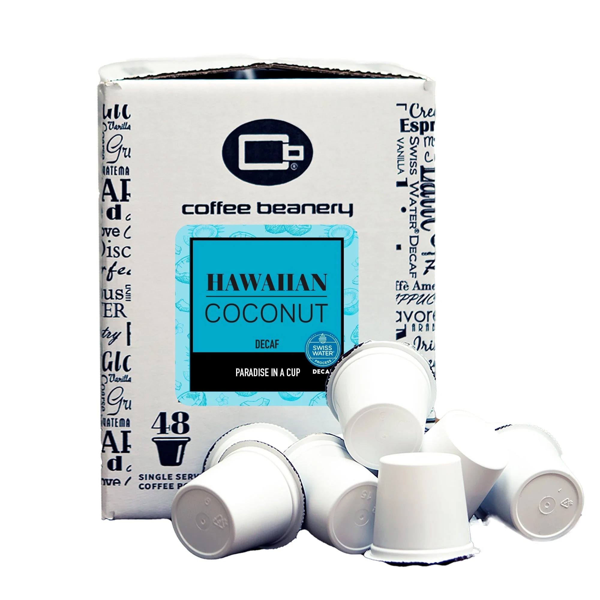 Hawaiian Coconut Decaf Flavored Coffee Pods - Image 2