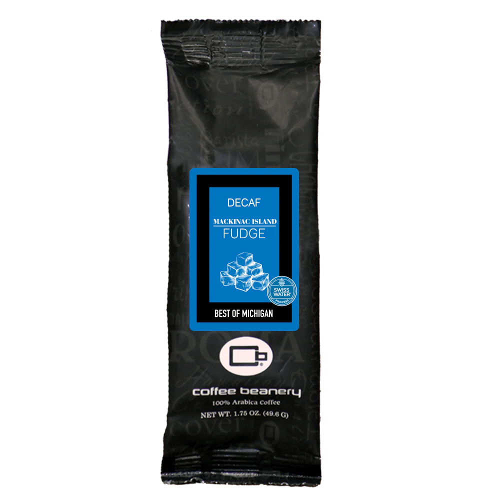 Mackinac Island Fudge SWP Decaf Flavored Coffee  | 1.75 oz One Pot Sampler