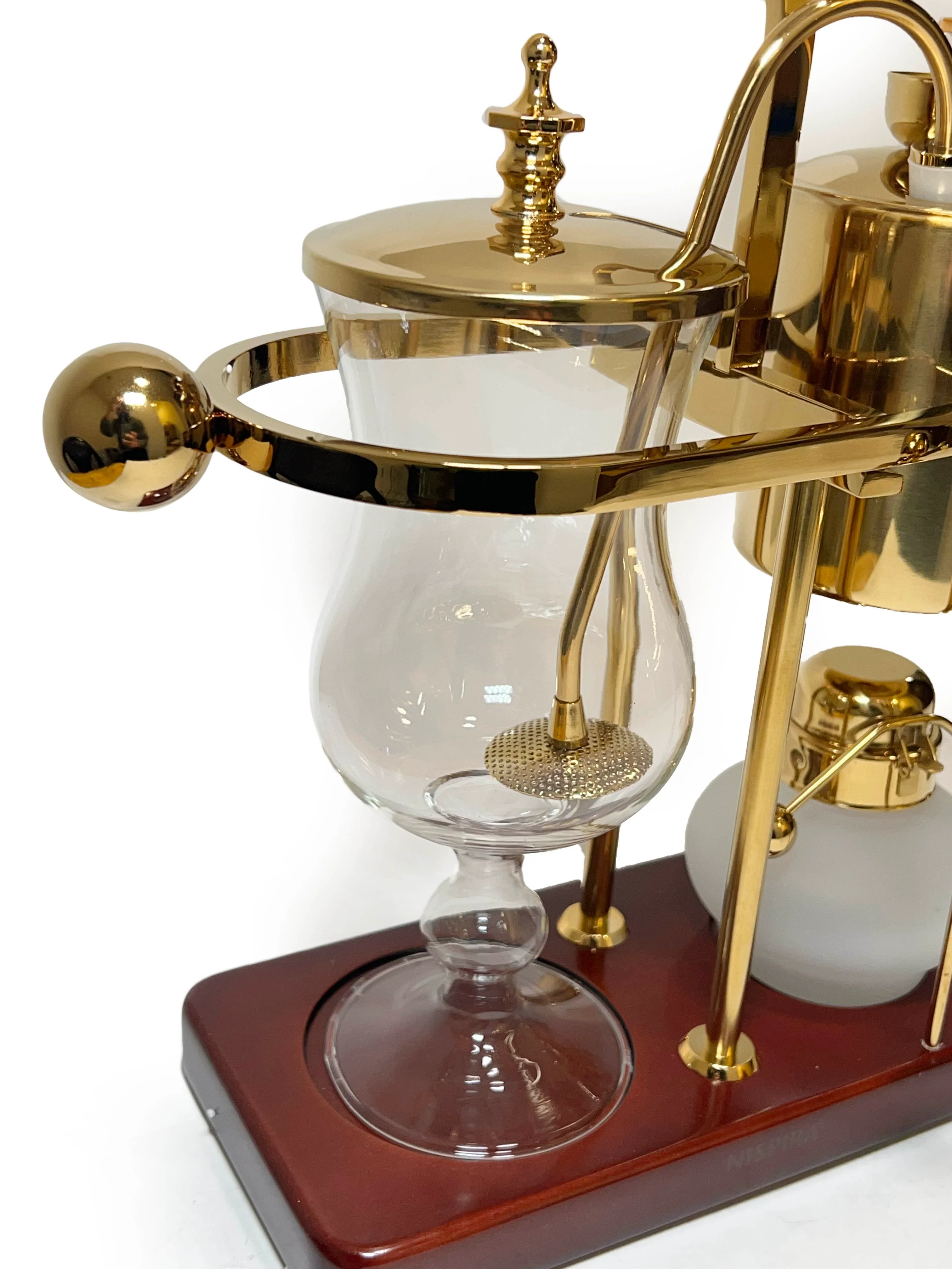Nispira Vintage Belgium Royal Balance Syphon Siphon Coffee Maker, Gold - Image 3