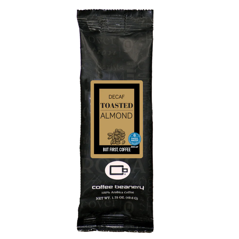 Toasted Almond SWP Decaf Flavored Coffee | 1.75 oz One Pot Sampler