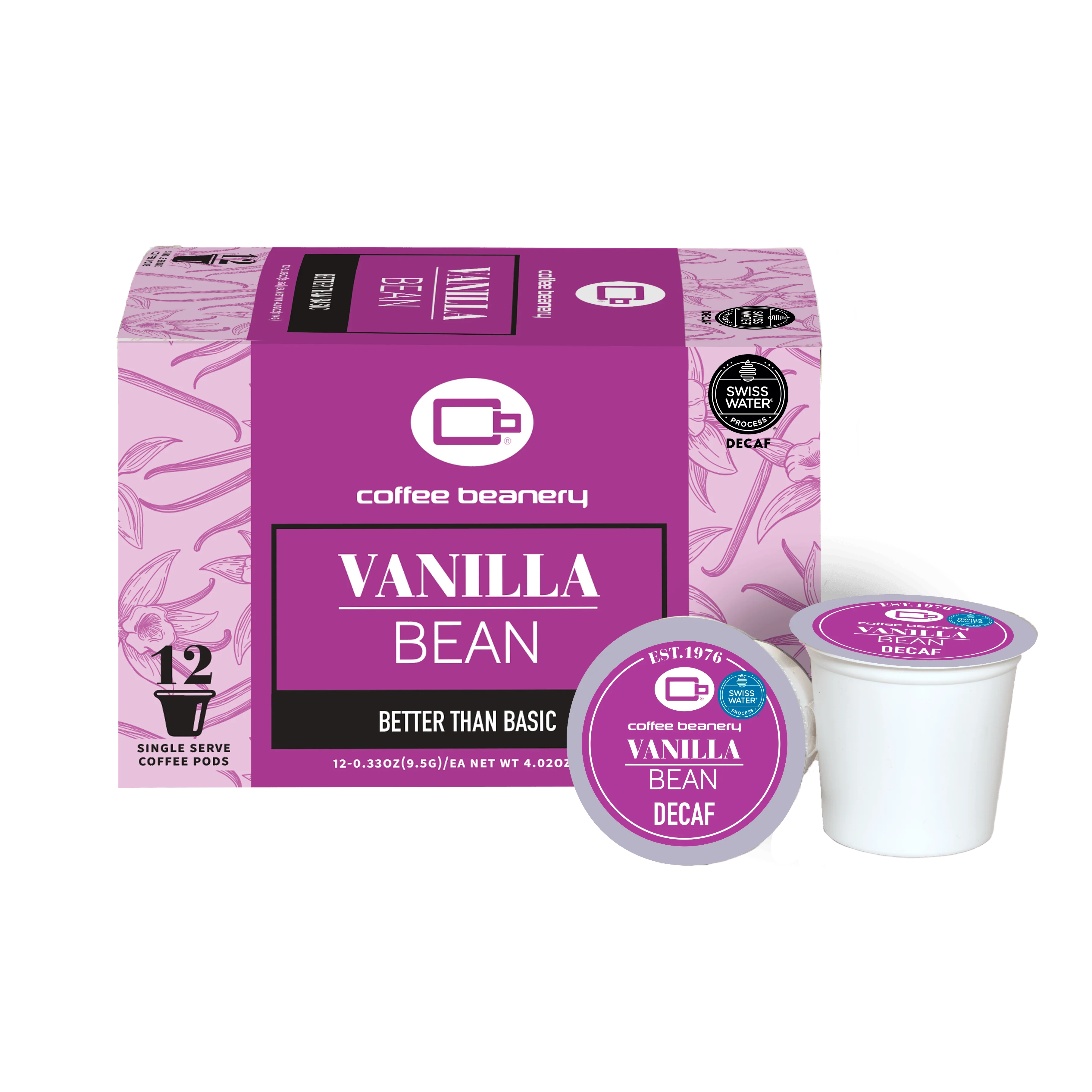 Vanilla Bean Flavored Decaf Coffee Pods