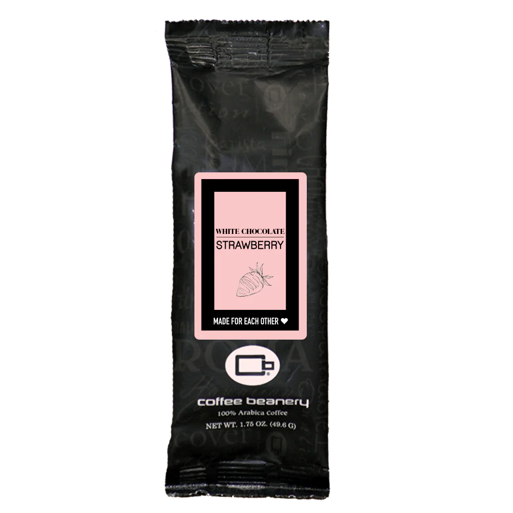 White Chocolate Strawberry Flavored Coffee  | 1.75 oz One Pot Sampler