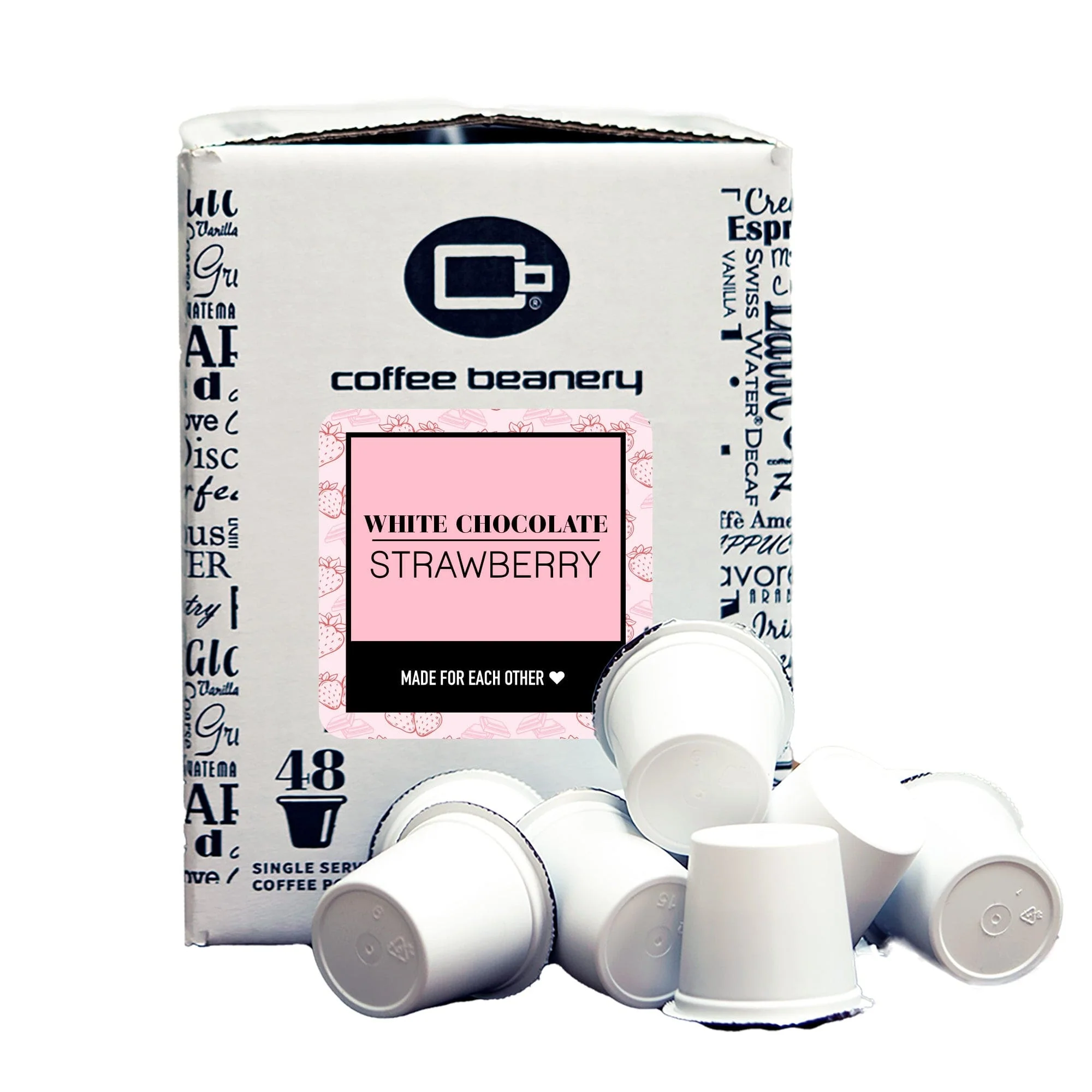 White Chocolate Strawberry Flavored Coffee Pods - Image 2